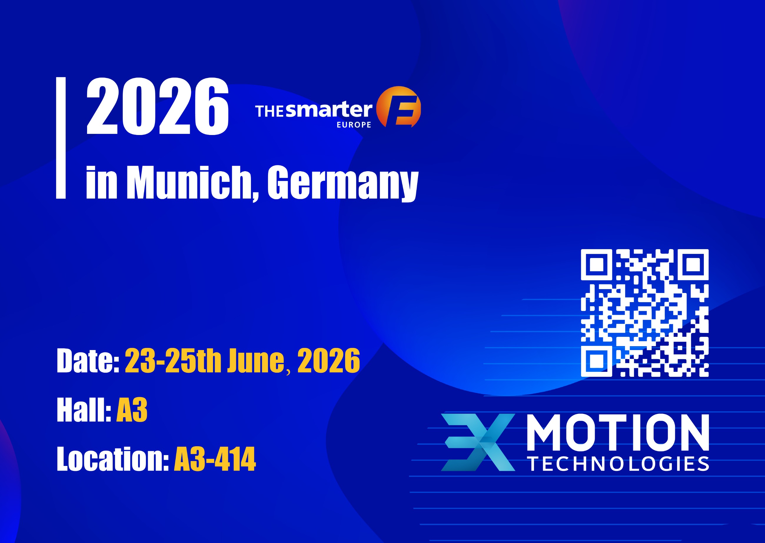 3X MOTION will be at Smarter E 2026 in Munich, Germany