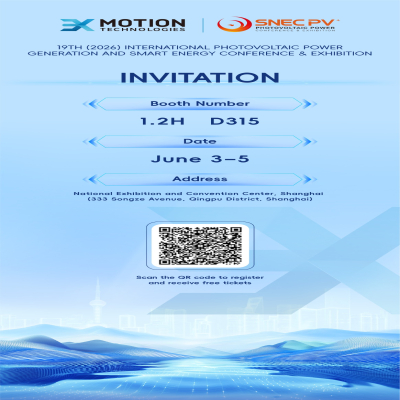 3X MOTION will be at 19th SNEC PV in Shanghai<m met-id=51 met-table=news met-field=title></m>